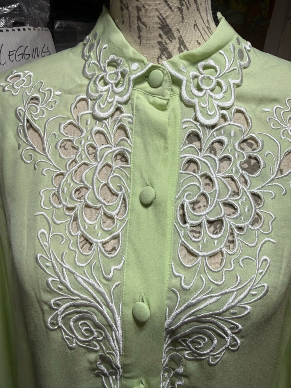 Vintage Bob Mackie Wearable Art 100% Silk Blouse with Cutouts Size M - Picture 2 of 6